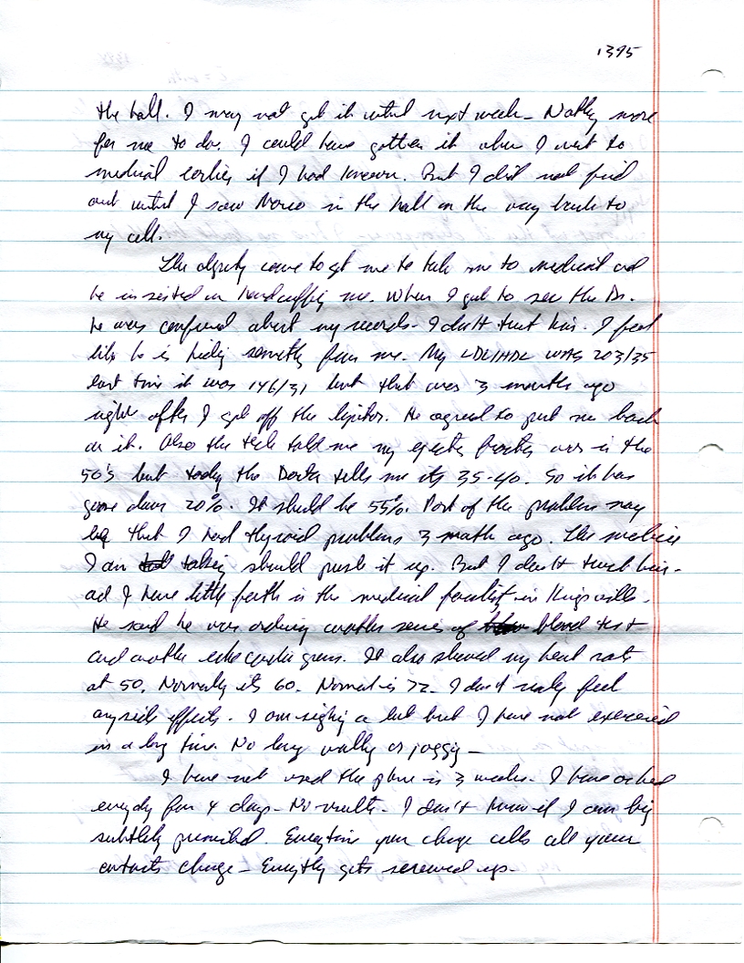 Dr John WorldPeace 2008 Prison Journal